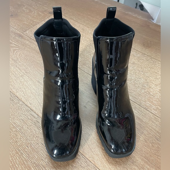 ALDO patent leather booties boots chunky heels size 8 - Picture 4 of 6